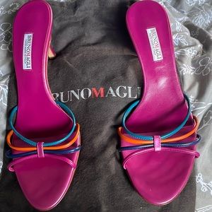 Bruno Magli multicolored leather sandals size 9